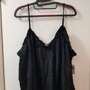 Ruffled Textured-Dobby Cami Top for Women